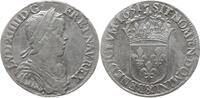Frankreich, Königreich 1/2 Ecu à la mèche longue 1651 & Louis XIV., 1643 - 1715, Aix VF-