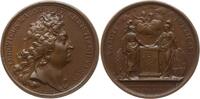 Frankreich, Königreich Bronzemedaille Louis XIV., 1643 -1715, v. Mauger u. Jean Le Blanc, auf den Frieden mit Spanien -