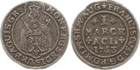 Aachen, Stadt 1 Mark 1753 URB statt VRB in Vs. - Umschrift VF+ mit feiner Patina