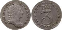 Großbritannien 3 Pence George III., 1760 - 1820 -