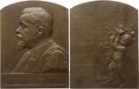 Frankreich, 3. Republik, Stadt Lille Große Bronzeplakette v. H. Lefebvre, a.d. Mediziner Prof. Dr. Marcel Oui, Clinique Obstetricale -