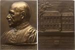 Frankreich, 3. Republik, Stadt Bordeaux Große Bronzeplakette v. Chrétien, auf Prof. C. Sigalas, Dekan der medizinischen Fakultät, 1913 -1934 -