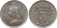 Großbritannien 3 Pence Victoria, 1837 - 1901 -