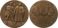 Thüringen, Stadt Schmalkalden Bronzemedaille v. Lauer, Nbg., 400 J. Schmalkaldischer Bund, Philipp der Großmütige und Luther -
