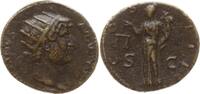 Römische Kaiserzeit, Rom Dupondius 124 - 127 Hadrian, 117-138, Kopf mit Strahlenkrone n.r. / Aequitas mit Waage und Füllhorn VF