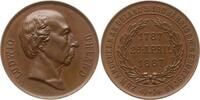 Königreich Württemberg, Stadt Tübingen Bronzemedaille v. G.F. Schiller, Stuttgart, a.d. 100. Geburtstag von Ludwig Uhland, 1787 - 1862 -