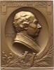 Königreich Württemberg, Stadt Tübingen Einseitige Bronzeplakette v. Mayer und Wilhelm, Stuttgart, auf Ludwig Uhland, 1787 - 1862 -