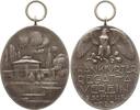 Frankfurt, Stadt Tragbare hochovale versilberte Bronzemedaille Sign. R.P., Frankfurter Regatta Verein 6. September 1925, Stadtansicht -