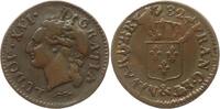 Frankreich, Königreich Liard 1782 & Louis XVI., 1774 - 1793, Aix, Arc Sehr selten, VF, Stempelfehler