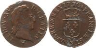1/2 Sol 1770 S Frankreich, Königreich Louis XVI., 1774 - 1793, Reims Fast sehr schön, etwas gereinigt, min. SF am Rand