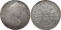 Frankreich, Königreich 1/2 Ecu aux 8 L 1704 S Louis XIV., 1643 - 1715, Reims, Überprägung auf 1/2 Ecu aux insignes 1702 Selten, VF+, Reste von Pr...