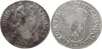 Ecu à la mèche longue 1652 9 Frankreich, Königreich Louis XIV., 1643 - 1715, Rennes Schön - sehr schön, Prägeschwächen, justiert