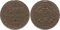 Hessen-Kassel Bronzemedaille Wilhelm II., 1821 - 1847, Kriegsgedenkmünze für Kämpfer, aus erobertem Geschütz -