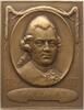Einseitige Bronzeplakette o.J. Braunschweig, Stadt v. Mayer und Wilhelm, Stuttgart, aufGotthold Ephraim Lessing, 1729 - 1881 Vorzüglich - Stempel...