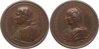 Lothringen, Herzogtum Bronzemedaille v. Saint-Urbain, Herzog Matthäus I., 1141 - 1176 u. Gemahlin Bertha v. Schwaben -