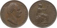 Großbritannien 1/2 Penny William IV., 1830 - 1837 -