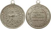Frankreich, 2. Republik, Roubaix Kleine tragbare versilberte Bronzemedaille Souvenir du Banquet Fraternel 22 Octobre 1848 -