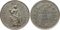 Frankreich, 2. Republik, Stadt Paris Versilberte Bronzemedaille Fête de la Concorde 21 Mai 1848, Statue de l'Egalité -
