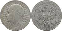 10 Zlotych 1933 Polen Jadwiga Sehr schön