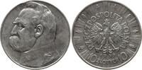 10 Zlotych 1935 Polen Józef Piłsudski Sehr schön, RF