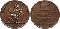 Frankreich, Constitution Bronzemedaille 1793 v. Duvivier, auf die Verfassung, Personifikation der Republik sitzt n. l. / Buch aEF