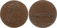 Frankreich, Königreich, Stadt Paris Bronze - Jeton Louis XV., 1715 - 1774, LA VILLE DE PARIS, Stadtansicht mit Notre Dame -