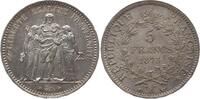 5 Francs 1873 A Frankreich, 3. Republik  Besser als vorzüglich