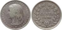 25 Cent 1896 Niederlande, Königreich Wilhelmina, 1890 - 1948 Sehr schön, kl. Kr. / Besser als sehr schön