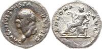 Römische Kaiserzeit, Rom Denar 77-78 AD Vespasian, 69 - 79, bel. Kopf n.l. / Annona thront n.l. VF mit irisierender Tönung