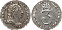 Großbritannien 3 Pence George III., 1760 - 1820 -