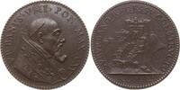 Kirchenstaat Bronzemedaille Urban VIII., 1623 - 1644, v. Gaspare Molo, a.d. Bau der Villa in Castel Gandolfo -
