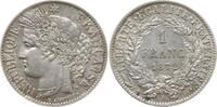1 Franc 1872 A Frankreich, 3. Republik Cères Vorzüglich, kl. RF