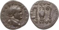 Römische Kaiserzeit, Rom Denar 72-73 AD Vespasian, 69 - 79, bel. Kopf n.r. / Sakralgeräte VF+ mit feiner Patina