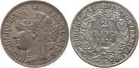 2 Francs 1871 A Frankreich, 3. Republik Cères Vorzüglich, winz. Kr.