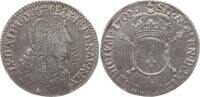 1/4 Ecu aux insignes 1702 O Frankreich, Königreich Louis XIV., 1643 - 1715, Riom Sehr selten, sehr schön