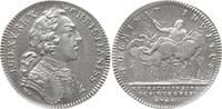 Silber - Jeton 1745 Frankreich, Königreich Louis XV., 1715 - 1774, Extraordinaire des Guerres, Jupiter thront auf Wolken Sehr schön - vorzüglich