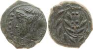 Sizilien - Himera Hemilitron Nymphenkopf / 6 Perlen in Kranz -