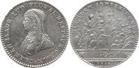 Frankreich, Königreich, Toulouse Großer Silber - Jeton / Silbermedaille Louis XV., 1715 - 1774, v. Roettiers, Buste Clémence Isaure, Jeux floreaux -