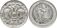 Großbritannien, Königreich Zinnmedaille Victoria, 1837-1901, v. Allen & Moore, Staatsbesuch Napoleon III. in London -