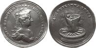 Braunschweig-Calenberg-Hannover Kleine Zinn-/Bleigussmedaille Georg II., 1727 - 1760, v. P. Kohler, a.s. Schwester Sophie Dorothea, Feueraltar -