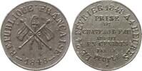 Frankreich, 2. Republik, Revolution Zinnmedaille Republique Francaise / Le 24 Février 1848 à 4 heures, Prise du Chateau d'Eau -