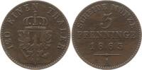 Preußen, Königreich 3 Pfennig Wilhelm I., 1861 - 1888, Berlin -