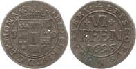 Münster, Bistum 6 Pfennig 1695 JO Friedrich Christian von Plettenberg 1688 - 1706 VF-, ZE, winz durchgehender SF (winz. Loch)