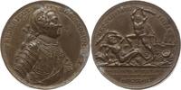 Preußen, Königreich Bronzemedaille Friedrich II., 1740 - 1786, von Nils Georgii, auf die Siege des Jahres -