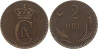 Dänemark, Königreich 2 Öre Christian IX., 1863 - 1906 -