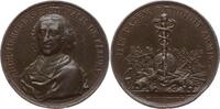 Frankreich, Königreich Bronzierte Zingussmedaille 1736 Louis XV., 1715-1774, v. Dassier, Premierminister Fleury im Alter von 81 Jahren VF-EF