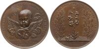 Frankreich, Königreich Bronzemedaille Louis XVIII., 1814-1824, v. Barre, a.d. Geburt des Herzogs von Bordeaux -