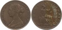 Großbritannien 1/2 Penny Victoria, 1837 - 1901, aus alter Sammlung -