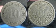 Kaiserreich 10 Pfennig 1892 G S-SS 28,00 EUR  Excl. 7,30 EUR Verzending