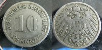 Kaiserreich 10 Pfennig 1897 G S-SS 18,50 EUR  Excl. 5,50 EUR Verzending